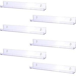 New Sooyee 15” acrylic floating shelves set of 6 clear